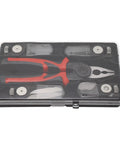 5 In 1 Interchangeable Pliers Kit With Replaceable Heads For Cutting Stripping Crimping And Wire Work in storage case