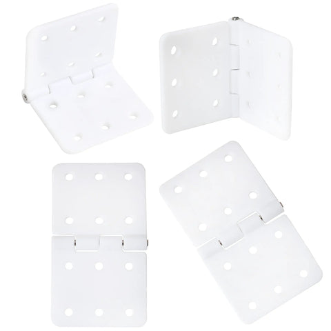 24 Pack Pinned Nylon Hinges For RC Aircraft And Fixed Wing Models, 16x29 Mm Foldable Hinges With 30 Degree Angle, Replacement Plane Parts