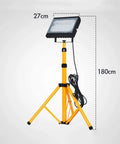 JUDYSSY Spot Lighting Outdoor Led Floodlight with Tripod Stand, 180cm tall, waterproof design, with tripod legs.