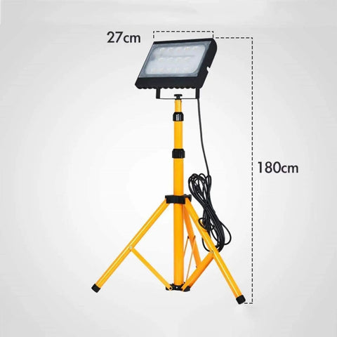 JUDYSSY Spot Lighting Outdoor Led Floodlight with Tripod Stand, 180cm tall, waterproof design, with tripod legs.