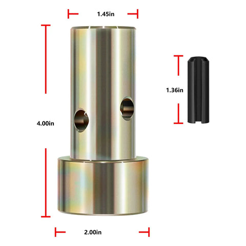 Two Pair Cat 1 Quick Hitch Adapter Bushing Set For Category 1 3 Point Tractors Fits John Deere Speeco Jeffers And More Bolt On Ready Durable Steel With Rust Resistant Zinc Coating, 4-inch bushing set