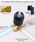 Matte Black Wall Mount Tub Filler Faucet with Extra Long Spout, Single Handle Bathtub Set showing brass valve and connectors