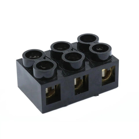 Lyot 500V 60A 3 Position Double Row Screw Terminal Block Set of 2 Panels with Electrical Barrier, ABS Flame Retardant Housing