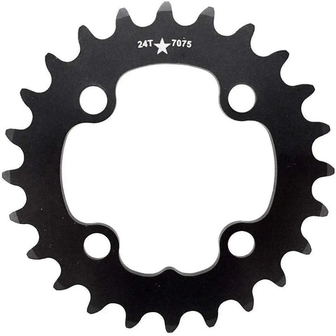 64mm BCD 22T 4 Bolt SharkTooth Pro Mountain Chainring For MTB Made In USA CNC Machined Aluminum with alternating tooth profile