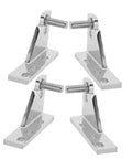 Beefy Heavy Duty Zinc Alloy Refrigerator Door Hinges, 4 Pack Universal Replacement For Commercial Freezers, Swivel Style, Corrosion Resistant, Easy Maintenance, Keeps Doors Aligned, Sealed, And Ready For Service. Zinc alloy refrigerator door hinges, 4-pack, open view
