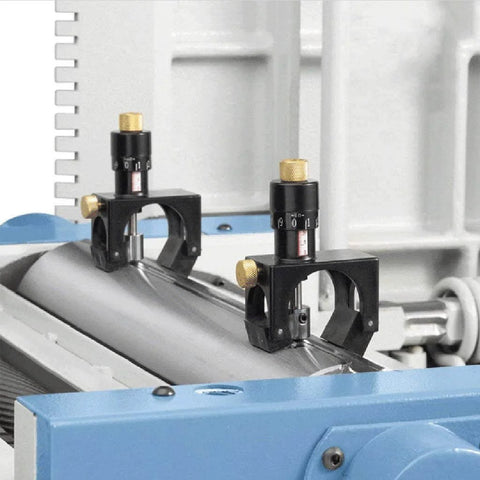 Magnetic Two Piece Planer Setting Gauge And Cutter Calibrator on planer cutterhead for precise height adjustment