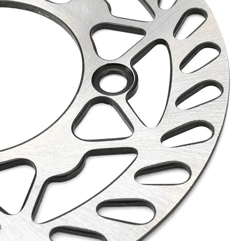 Close-up of Durable 190mm Pit Bike Brake Rotor for Front and Rear Use, showing aluminum alloy disc rotor detail for off road use.