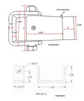 Diagram of Two Heavy Duty Door Hinges For Dump Trailers And Freight Trucks, Greasable Strap Style Cargo Door Hardware