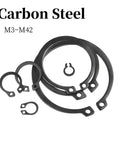 Get These 50 Pcs M3 To M42 External Circlip Rings Built Tough From Carbon Steel That Won't Rust For Easy Shaft Installation On Cars Trucks Valves Doors Windows And Heavy Machinery Tools You Gotta Have. M3 to M42 carbon steel external circlip rings.