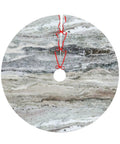 Cozy Grey Granite Stone Look Pattern Plush Christmas Tree Skirt 48 Inch Made From 100 Percent Polyester Brushed Fabric Covers Tree Base And Stand, Classic Holiday Decor That Levels Up Your Xmas Vibe with red ties