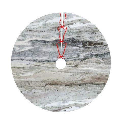 Cozy Grey Granite Stone Look Pattern Plush Christmas Tree Skirt 48 Inch Made From 100 Percent Polyester Brushed Fabric Covers Tree Base And Stand, Classic Holiday Decor That Levels Up Your Xmas Vibe with red ties