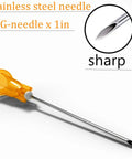 100 Pack 25 Gauge 1 Inch Luer Lock Dispensing Needles Disposable Lab Supplies Individually Sealed Packaging For Medical Vet Research Electrolysis And Art Craft Use, 25G 1in stainless steel needle
