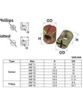 Barrel Nuts And Cross Dowel Slotted Nuts Set, Zinc Plated For Tough Furniture Joints, M6 And M8, diagram and size chart