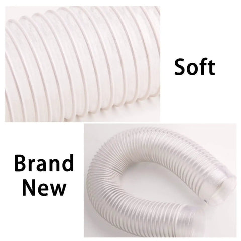 Heavy Duty 1 Meter Dust Collection Hose For Woodworking Gear And Shop Vac Tanks Flexes Like A Dream Resists Kinking Corrugated PVC Tubing held in a U-shape.