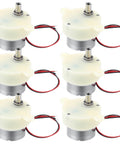 Six Pack 6V DC Gear Motors 5RPM Slow Speed High Torque Micro Gearbox With 2 Wire Connection For Robotics And DIY Builds
