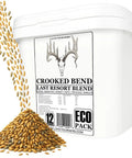 Last Resort Blend 12 Lb EcoPack Winter Deer Food Plot Seed Mix With Rye, Wheat, Barley, Triticale And Oats container and seeds