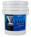 Premium Exterior Clear Top Coat For Stained Logs And Timber Siding Heavy Duty Semi Gloss Formula With Killer Uv Shield And Top Shelf Moisture Block That Kicks Decay Right Out Delivers Smooth Coverage In One Practical Five Gallon Bucket in a 5-gallon bucket.