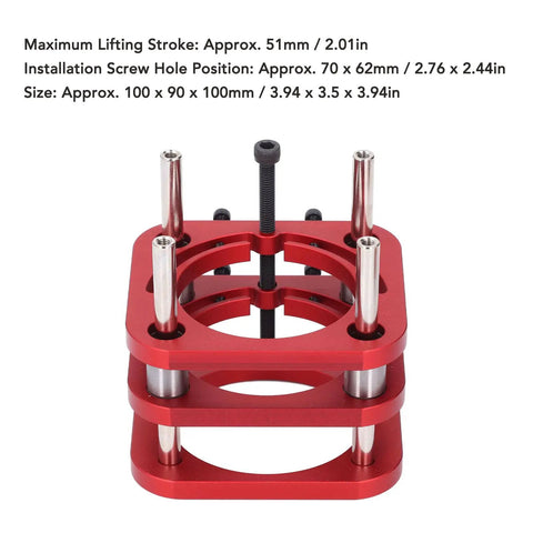 Rock Solid Router Base With Aluminum Alloy Frame And Stainless Steel 4 Jaw Clamping System Lifting Router Table Base With 51mm Stroke For Woodworking Trimming And Carving Machines Precision Easy Setup, 100x90mm