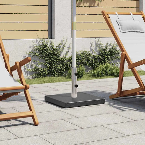 Heavy Duty Granite Square Parasol Base For Patio Umbrellas With Dual Adapters Fits Variety Of Pole Sizes Ideal For Poolside Yard