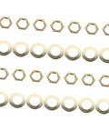 Clock Movement Nut Set With Washers 14 Pcs Replacement Parts Kit for DIY clock repair featuring metal nuts and washers