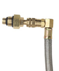 Exhaust Back Pressure Tester Kit For Diesel Engines With Gauges And Adapters, Diagnostic Tool For Trucks And SUVs Quick Connect Operation, 6 Foot Double Braided Stainless Hose With 600 Fahrenheit Heat For Turbo DPF Catalytic Converter Troubleshooting brass adapter and braided hose