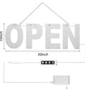 30x10 Inch LED Open Sign For Business With Boss Level Brightness, dimmable and three modes, warm white 3000K, hanging mount