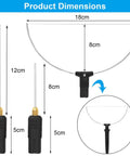 Product dimensions of Eight In One Foam Cutter Electric Cutting Machine Pen Kit With Hot Wire Cutter for foam crafting.