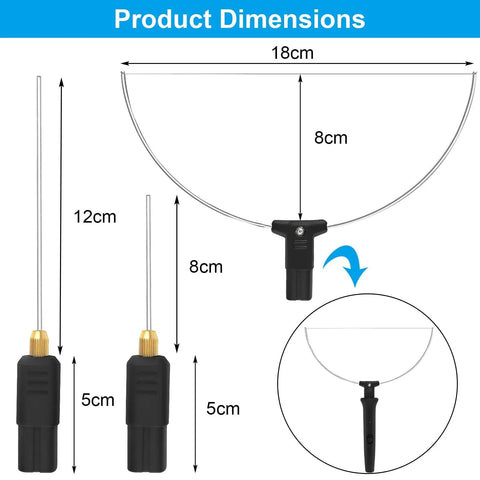 Product dimensions of Eight In One Foam Cutter Electric Cutting Machine Pen Kit With Hot Wire Cutter for foam crafting.