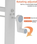No Fuss Manual Crank Standing Desk That Dials Height Quick For Smooth Sit To Stand Workstation showing height adjustment handle.