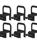 Heavy Duty 6 Piece Metal Mattress Grippers Extra Wide Anti Slip Bed Holders adjustable black steel clips for bed stability