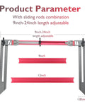 Dead On Adjustable Stair Tread Template Tool Hella Durable Aluminum Stair Scribe showing adjustable length from 9 to 24 inches.