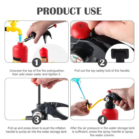 Rad Fire Extinguisher Water Gun For Kids Pump Action Summer Soaker And Squirt Toy For Backyard Bash Beach Outdoor Game Gear Dope Boys Girls Water Fight Fun