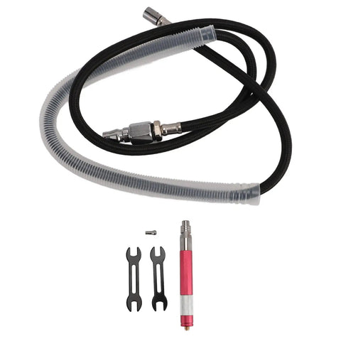 Tough As Nails Pneumatic Air Powered Pencil Die Grinder with air hose, wrenches, and connector for precise work.