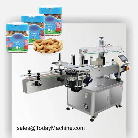 Next Level Automatic Labeling Machine For Paper Tubes And Plastic Bottles With Built In Date Printer Tough As Nails Shop Workhorse churning out labels on various jars.
