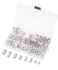 Solid Wood Threaded Nut Set With 125 Pieces Of Screw-In Inserts And Bushings for fastening pine, plywood, fiberboard furniture.
