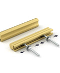Adjustable Gold Cabinet Pulls 10 Pack For Kitchen Cabinets And Furniture Renovations, 1 To 4 Inch Hole Spacing with screws.