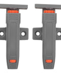 Heavy Duty Cabinet Door Push Latch 2 Pack, Adjustable Rebound Tension Self Closing Touch Catch, gray and orange POM material