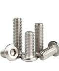 304 Stainless Steel Flat Hex Socket Head Furniture Rivet Bolts Set M3 To M8 For Woodworking, 20mm Length, hex drive, DIY connectors