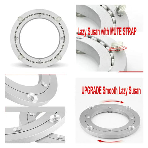 Heavy Duty Aluminum Lazy Susan Turntable With Steel Ball Bearing Adjustable 12 To 100 Cm Spinning Plate Silky Smooth Swivel