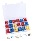 Get These Awesome 1200pcs Electrical Connectors With Insulated Crimp Terminals Perfect For Any Mixed Assorted Lug Kit Featuring Ring Fork Spade And Butt Connector Sets To Fix Your Wiring In A Flash. plastic organizer with assorted red blue yellow crimp terminals