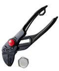 4-Inch Carbon Steel Grooved Adjustable Plumbing Pliers With Quick Jaw Adjustment, Rust-Resistant Electroplated Finish, Your Go-To Tool For Pipe Repairs, Home Fixes, And Auto Maintenance, black angled view