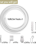 Easy Glide Ceiling Curtain Track System Flexible Durable Design For Effortless Gliding kit components with rollers and screws