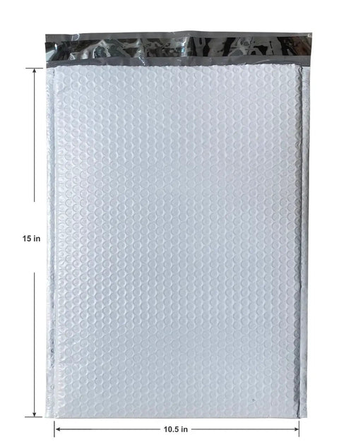 25 Count Large Poly Bubble Mailers 10.5 Inch By 15 Inch Bubble Lined Cushioned Self Seal Shipping Envelopes