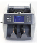 Heavy Duty Money Counter Machine With Ultraviolet And Magnetic Detection For Authenticating Legit Currency And Sorting Mixed Denomination Bills Quick Sync Tech with display and twin rollers.