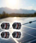 Rock Solid IP68 Waterproof Breather Screw M12x1.5 Air Vent Pressure Reducing Valve Dual Port Moisture Control For Electrical Cabinet Enclosures Keeps Things Snug And Dry Pack Of 4 Black on a solar panel.