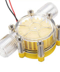 Go-To Portable Micro Hydroelectric Generator For Small Water Flow Half Inch Inlet, 10W 12V Charger Power, transparent turbine