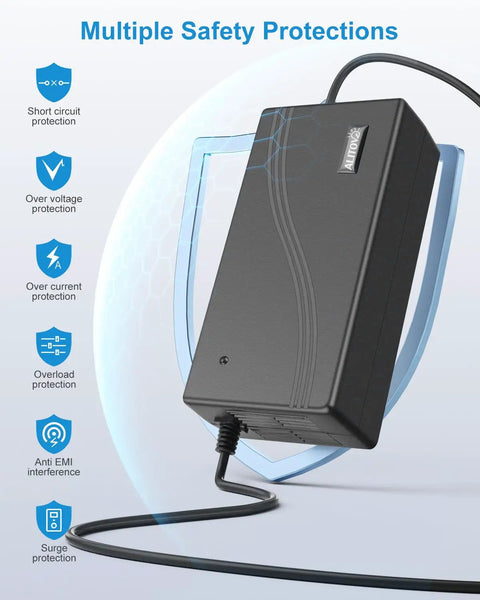 Heavy Duty Rock Solid AC To DC Converter 110V To 12V 30Amp 360Watt with safety protections and power cord.