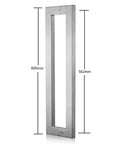 24 Inch Solid Stainless Steel Push Pull Door Handle Kit With Heavy Duty 304 Standoffs Brushed Finish For Barn And Glass Doors Easy Grip Tough As Nails Build High Endurance Construction Includes Four SUS304 Hex Socket Screws, 600mm size