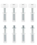 8-Piece Bi-Fold Door Hardware Kit with Top Roller Guide and Top Pivot, visible durable nylon and stainless steel components.