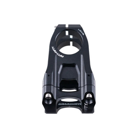 Ultra Lightweight Aluminum Mountain Bike Stem For 1-1/8 Steerer, 31.8mm Handlebar, 35mm Clamp, CNC Machined, Only 132g, All Mountain Downhill Freeride Ready, Black top view